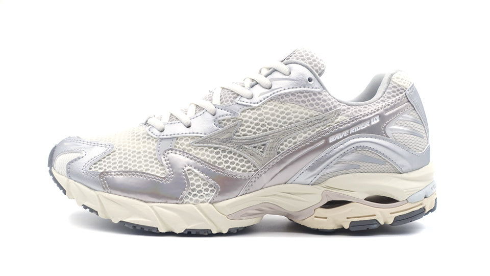 MIZUNO WAVE RIDER 10 OFF WHITE/LIGHT BEIGE/SILVER – mita sneakers