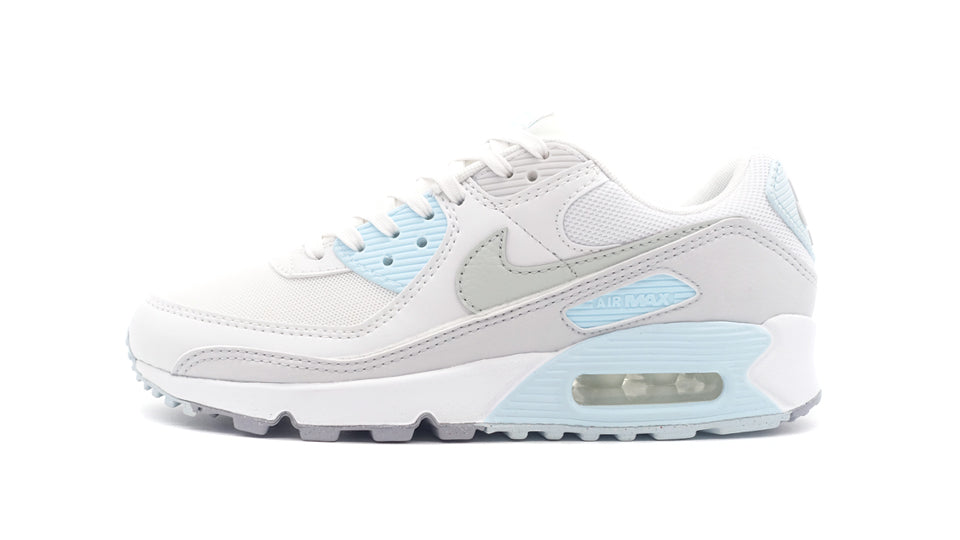 NIKE WMNS AIR MAX 90 WHITE LIGHT SILVER GLACIER BLUE