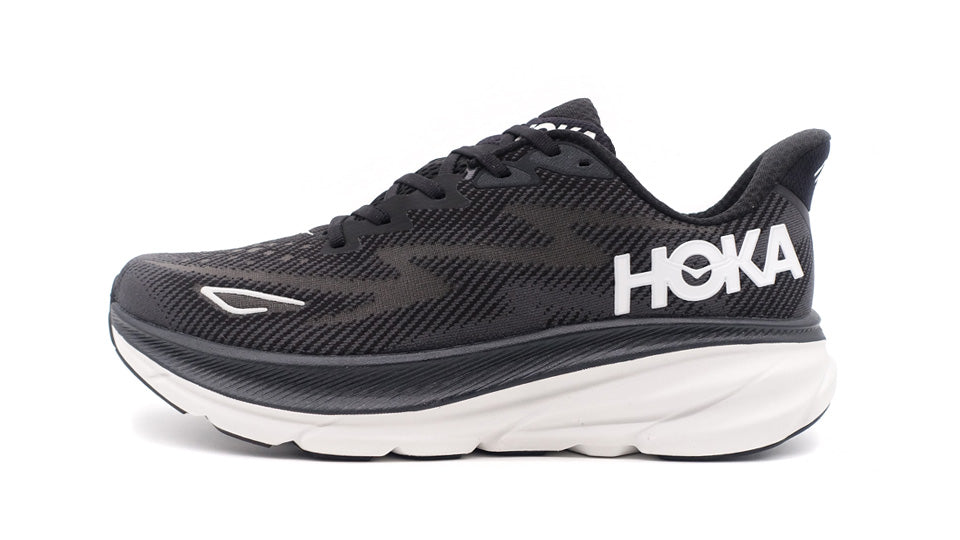 HOKA ONE ONE CLIFTON 9 BLACK/WHITE – mita sneakers