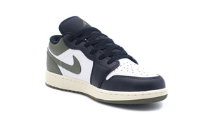 JORDAN BRAND AIR JORDAN 1 LOW GS "MICHAEL JORDAN" BLACK/WHITE/MEDIUM OLIVE 5