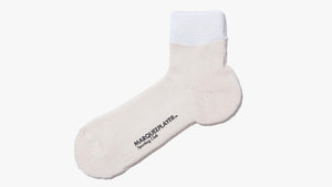 MARQUEE PLAYER HYBRID RIB SOCKS SS "Made in JAPAN" "GLOW IN THE DARK" IVORY WHITE 1