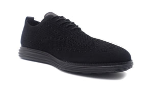 COLE HAAN ORIGINAL GRAND STITCHLITE KNIT WINGTIP OXFORD BLACK/BLACK 5