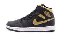 画像をギャラリービューアに読み込む, JORDAN BRAND AIR JORDAN 1 MID &quot;MICHAEL JORDAN&quot; BLACK/METALLIC GOLD/WHITE 3