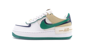 NIKE (WMNS) AIR FORCE 1 SHADOW WHITE/MIDNIGHT NAVY/MALACHITE/SESAME 3