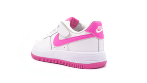 NIKE FORCE 1 LOW EASYON PS WHITE/LASER FUCHSIA