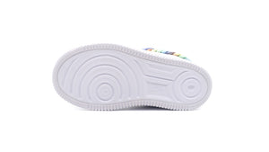 NIKE FORCE 1 LOW LV8 EASY ON PS WHITE/MULTI COLOR/TERRA BLUSH 4