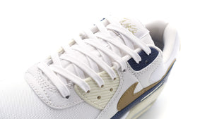 NIKE (WMNS) AIR MAX 90 NEXT NATURE "GOLD SCRIPT COLLECTION" WHITE/METALLIC GOLD/OBSIDIAN 6