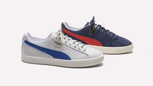 Puma CLYDE SOHO "WALT FRAZIER" "LONDON / SOHO PACK" FROSTED IVORY/NEW NAVY