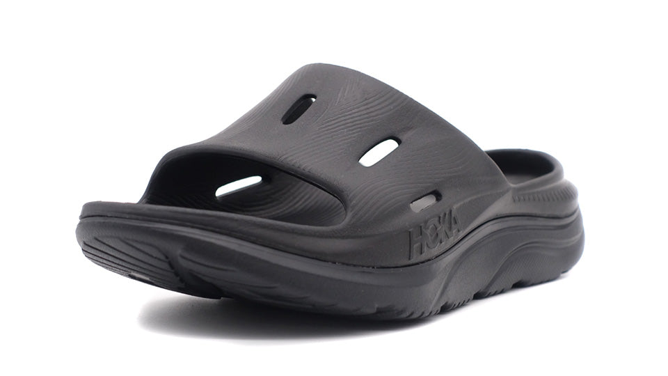 HOKA ONE ONE ORA RECOVERY SLIDE 3 BLACK/BLACK – mita sneakers
