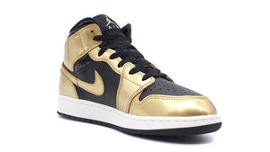 Air jordan 1 mid se outlet gs black metallic gold white