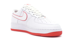 NIKE AIR FORCE 1 '07 WHITE/WHITE/PICANTE RED 5