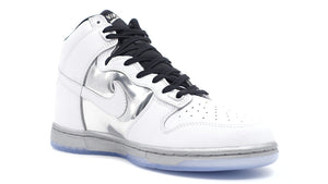 NIKE (WMNS) DUNK HIGH SE "CHROME" WHITE/WHITE/METALLIC SILVER/BLACK 5