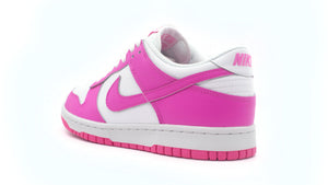 NIKE DUNK LOW GS WHITE/LASER FUCHSIA 2