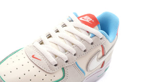 NIKE FORCE 1 LV8 2 BP PALE IVORY/WHITE/PICANTE RED/BALTIC BLUE 6